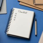 Notebook page titled 'checklist'