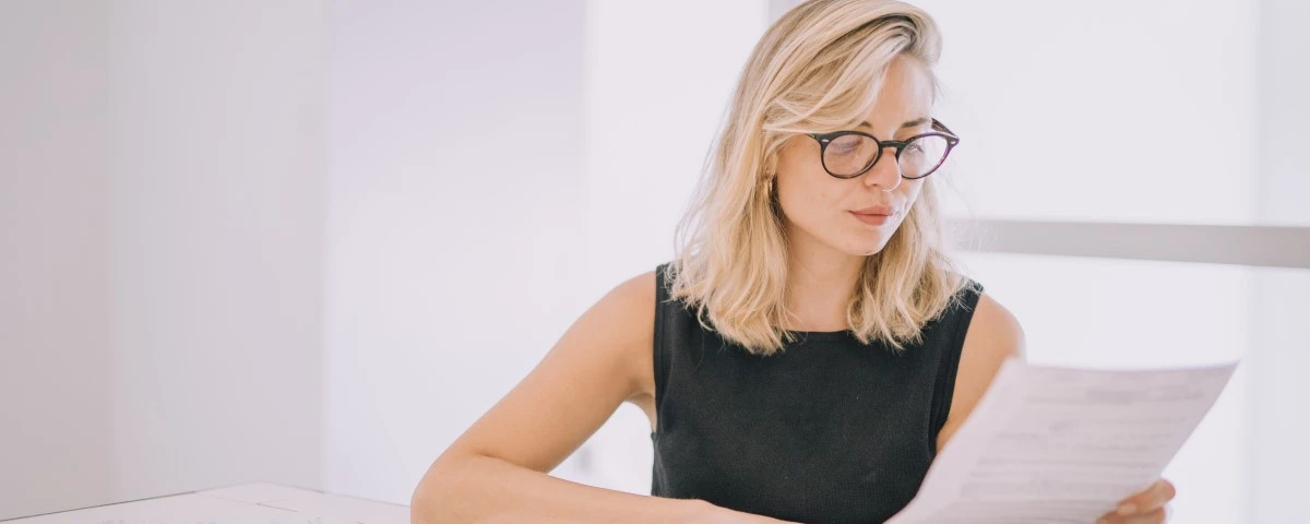 Lady reading a letter