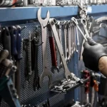 A wall of mechanic's tools